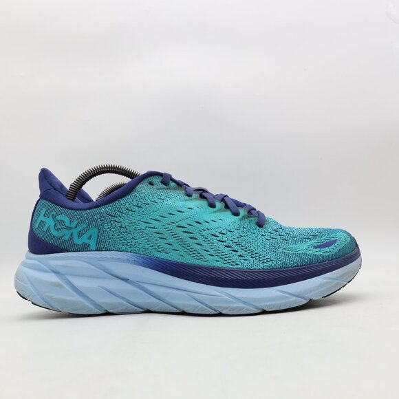 HOKA Clifton 8 Men's Size 10 D Blue Teal Athletic Running Sneakers 1119393 BBSB - Picture 1 of 9